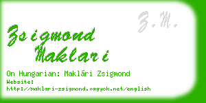 zsigmond maklari business card