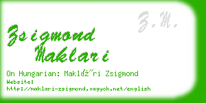 zsigmond maklari business card